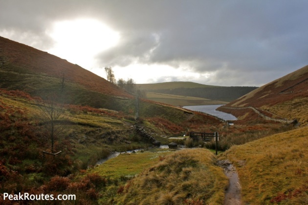 Kinder Reservoir from the bottom of William Clough
