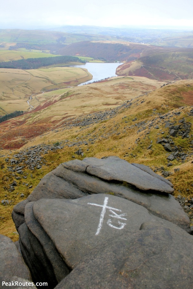 Kinder Scout - Atherious Society markings at Sandy Heys